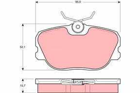 Brake Pad Set, Disc Brake GDB493 - TRW