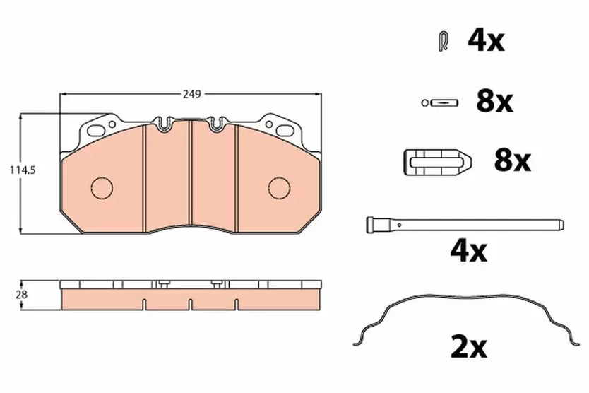 Brake Pad Set, Disc Brake GDB5019 - TRW