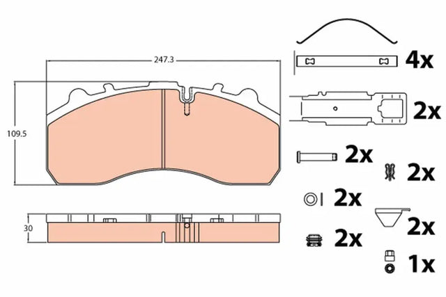 Brake Pad Set, Disc Brake GDB5067 - TRW
