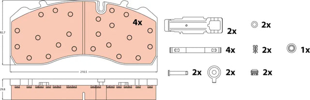 Brake Pad Set, Disc Brake GDB5072 - TRW