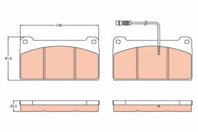 Brake Pad Set, Disc Brake GDB5074 - TRW