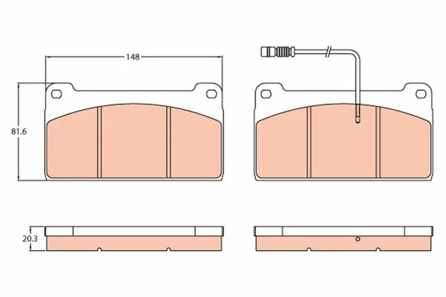 Brake Pad Set, Disc Brake GDB5074 - TRW