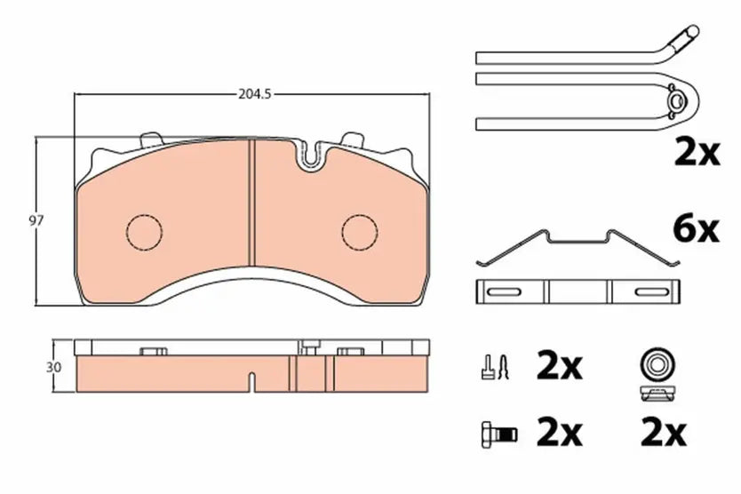 Brake Pad Set, Disc Brake GDB5084 - TRW