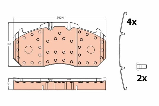 Brake Pad Set, Disc Brake GDB5086 - TRW