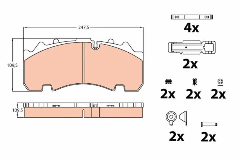 Brake Pad Set, Disc Brake GDB5091 - TRW