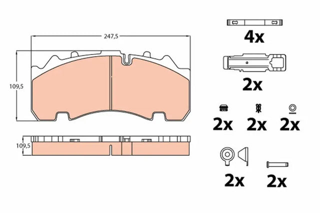 Brake Pad Set, Disc Brake GDB5091 - TRW