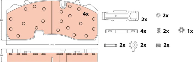 Brake Pad Set, Disc Brake GDB5092 - TRW