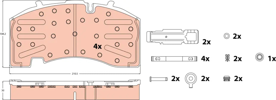 Brake Pad Set, Disc Brake GDB5093 - TRW