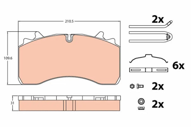 Brake Pad Set, Disc Brake GDB5094 - TRW