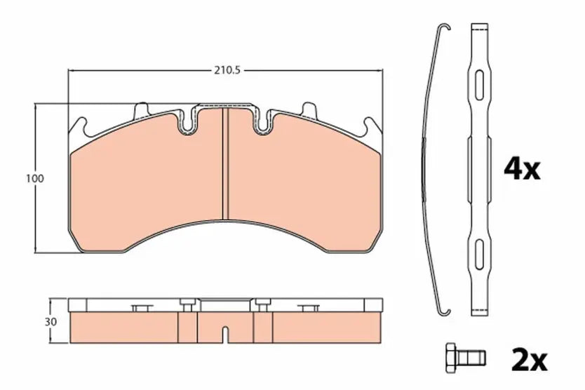 Brake Pad Set, Disc Brake GDB5098 - TRW