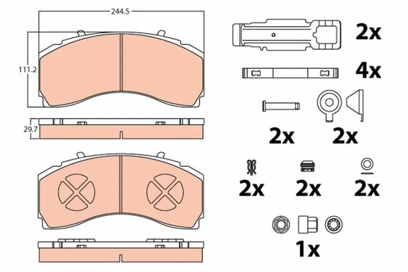 Brake Pad Set, Disc Brake GDB5111 - TRW