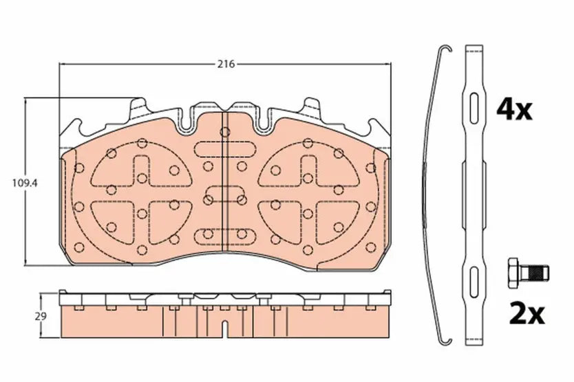 Brake Pad Set, Disc Brake GDB5112 - TRW