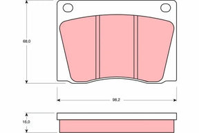 Brake Pad Set, Disc Brake GDB531 - TRW