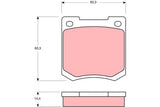 Brake Pad Set, Disc Brake GDB535 - TRW