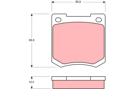 Brake Pad Set, Disc Brake GDB535 - TRW