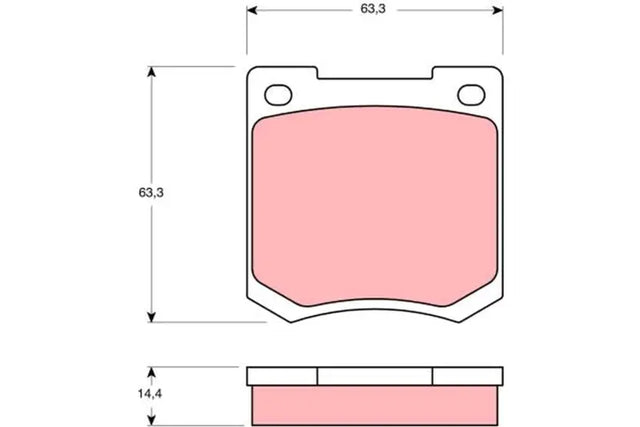 Brake Pad Set, Disc Brake GDB535 - TRW