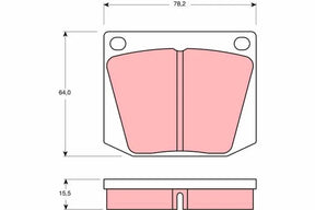 Brake Pad Set, Disc Brake GDB541 - TRW