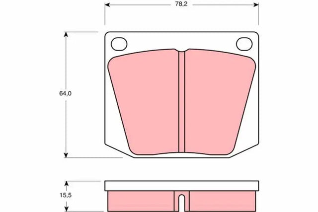 Brake Pad Set, Disc Brake GDB541 - TRW