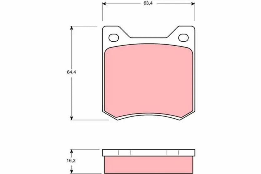 Brake Pad Set, Disc Brake GDB550 - TRW