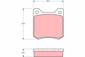 Brake Pad Set, Disc Brake GDB550 - TRW