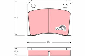 Brake Pad Set, Disc Brake GDB557 - TRW