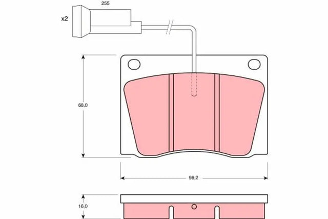 Brake Pad Set, Disc Brake GDB569 - TRW