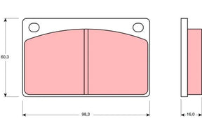Brake Pad Set, Disc Brake GDB576 - TRW