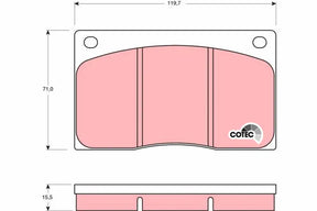 Brake Pad Set, Disc Brake GDB585 - TRW