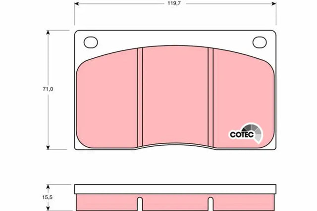 Brake Pad Set, Disc Brake GDB585 - TRW