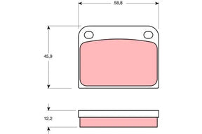 Brake Pad Set, Disc Brake GDB594 - TRW