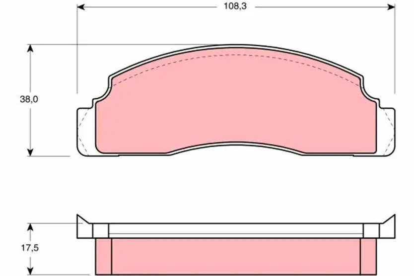 Brake Pad Set, Disc Brake GDB624 - TRW