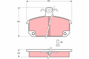 Brake Pad Set, Disc Brake GDB632 - TRW