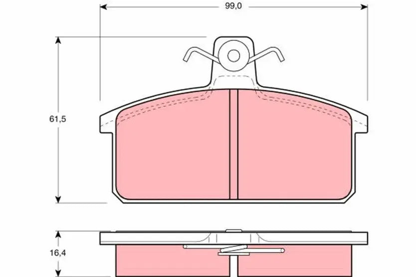 Brake Pad Set, Disc Brake GDB657 - TRW