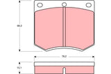 Brake Pad Set, Disc Brake GDB660 - TRW