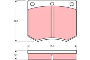 Brake Pad Set, Disc Brake GDB660DT - TRW