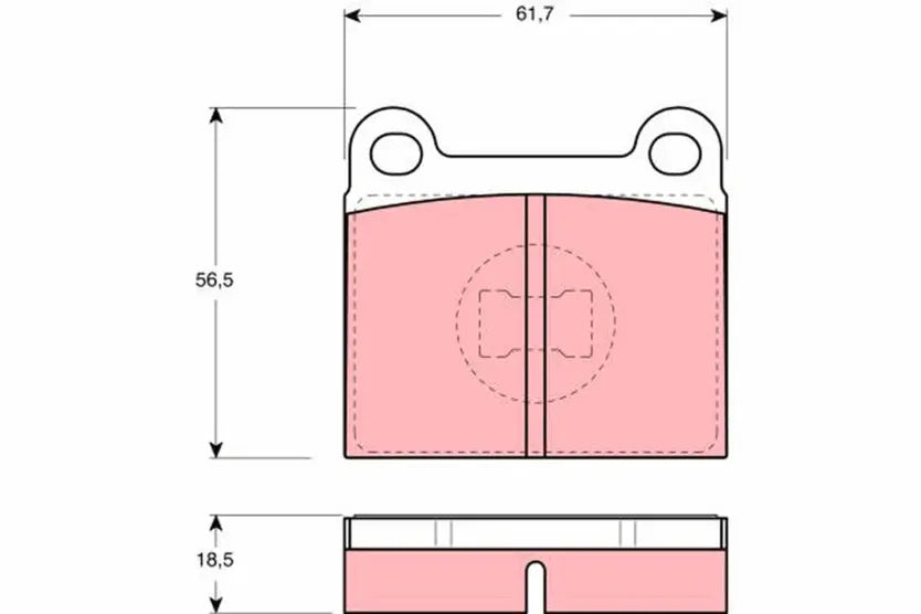 Brake Pad Set, Disc Brake GDB663 - TRW