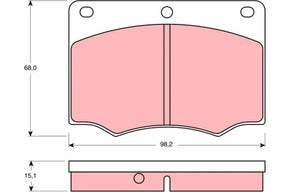 Brake Pad Set, Disc Brake GDB674 - TRW