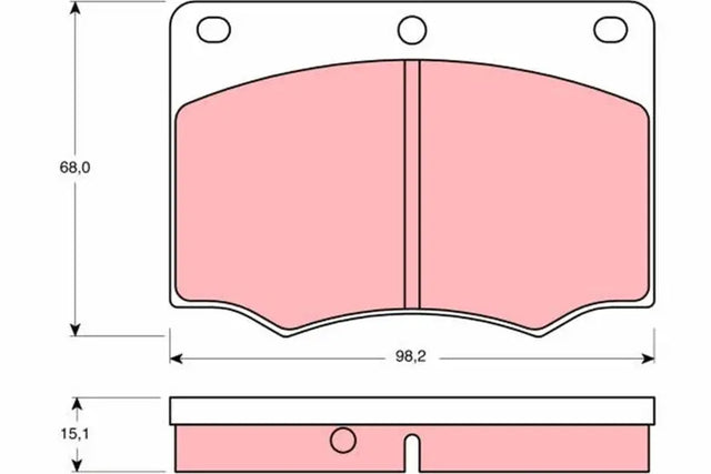 Brake Pad Set, Disc Brake GDB674 - TRW