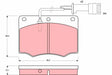 Brake Pad Set, Disc Brake GDB691 - TRW