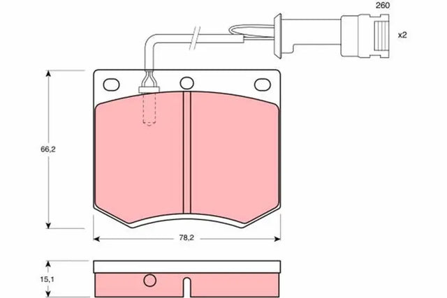 Brake Pad Set, Disc Brake GDB693 - TRW