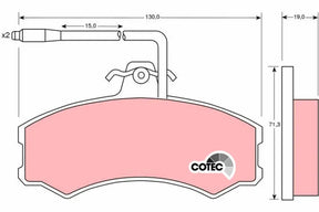 Brake Pad Set, Disc Brake GDB695 - TRW