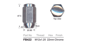 Chrome Nut FB422 - Nice Products | Universal Auto Spares