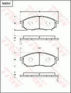 Brake Pad Set, Disc Brake GDB704 - TRW