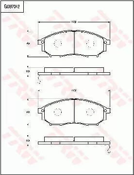 Brake Pad Set, Disc Brake GDB704 - TRW