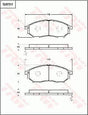 Brake Pad Set, Disc Brake GDB704 - TRW