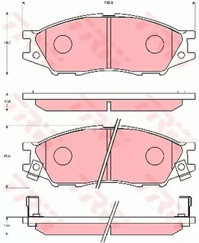 Brake Pad Set, Disc Brake GDB7043 - TRW