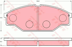 Brake Pad Set, Disc Brake GDB7045AT - TRW