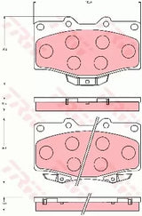 Brake Pad Set, Disc Brake GDB7049DT - TRW