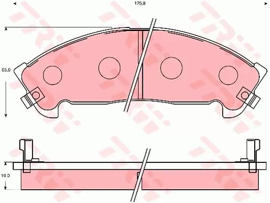 Brake Pad Set, Disc Brake GDB7086AT - TRW