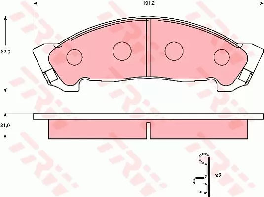 Brake Pad Set, Disc Brake GDB7087 - TRW